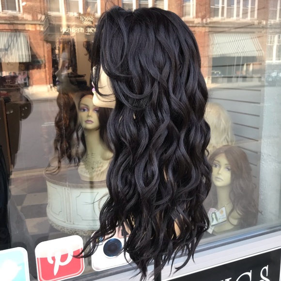 Long dark brown 6X6 freepart Lacefront Wig… main image 8